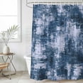 thumbnail image 1 of Navy Blue Ombre Standard Shower Curtain Set, Waterproof Shower Curtains for Bathroom, Gradient Abstract Art Vintage Washable Fabric Cloth Bath Curtain for Bathtub Decoration with Hooks 72x72 Inches, 1 of 9
