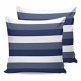 thumbnail image 1 of Navy Blue Ombre Stripe 16x16 Pillow Covers Set of 2, Abstract Art Modern Blue Striped Throw Pillow Covers Decorative Couch Cushion Case, Microfiber Square Pillowcases for Bedroom Car Living Room, 1 of 7