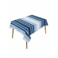 thumbnail image 1 of Navy Blue Ombre Stripe Table Cloth, Farmhouse Simple Striped Waterproof Tablecloth for Rectangle Tables, Reusable Washable Fabric Table Cover for Restaurant Kitchen Dining Tables 60"x84", 1 of 6
