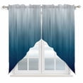 thumbnail image 1 of Navy Blue Ombre Swag Valances for Windows 2 Pack, Kitchen Window Curtains 36 Inch Length, Contemporary Gradient Abstract Art Privacy Swag Curtains for Living Room/Bathroom with Rod Pocket 36"x36", 1 of 8