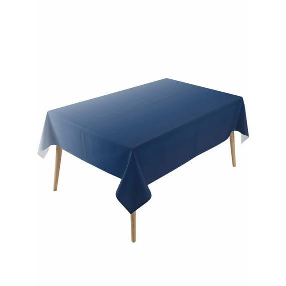 Navy Blue Ombre Table Cloth, Modern Abstract Art Gradient Aesthetics Waterproof Tablecloth for Rectangle Tables, Reusable Washable Fabric Table Cover for Restaurant Kitchen Dining Tables 54"x108"
