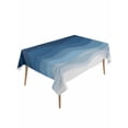 thumbnail image 1 of Navy Blue Ombre Table Cloth, Modern Moire Wave Gradient Waterproof Tablecloth for Rectangle Tables, Reusable Washable Fabric Table Cover for Restaurant Kitchen Dining Tables 60"x120", 1 of 6