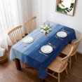 thumbnail image 1 of Navy Blue Ombre Table Cloth Waterproof Tablecloths, Modern Abstract Art Ocean Oil Painting Tablecloth Dining Table Cover for Kitchen Party Tabletop Outdoor, Rectangle Tablecloth 60x84 Inch, 1 of 9