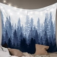 thumbnail image 1 of Navy Blue Ombre Tapestry for Bedroom Wall Hanging Tapestry,Primeval Forest Modern Abstract Art Aesthetics Ceiling Backdrop Tapestries Poster Blanket Wall Decor for Teens Room Living Room 51" x 59", 1 of 8