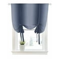 thumbnail image 1 of Navy Blue Ombre Tie Up Curtains for Window, Thermal Insulted Balloon Shade Adjustable Rod Pocket Curtains Valance Panels for Kitchen Bathroom Cafe 52 x 63 Grey Modern Art Farmhouse, 1 of 6