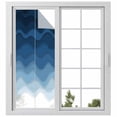 thumbnail image 1 of Navy Blue Ombre Window Privacy Film, Modern Moire Wave Gradient Static Cling UV Sun Blocking Heat Control Window Tint Day and Night, Non-Adhesive Reusable One Way Windows Privacy Cover 23.6''x59'', 1 of 7