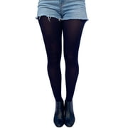 Navy Blue Opaque Full Footed Tights, Pantyhose for Women