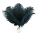 thumbnail image 1 of Navy Blue Ostrich Feathers Plumes - 24pcs 8-10inch Craft Feathers for Wedding Party Centerpieces Halloween Decorations, 1 of 14