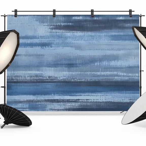 Navy Blue Paint Photography Backdrop 10x8FT, Watercolor Abstract Blue Stripes Photo Backdrops, Background for Photography Studio Photo Studio Background, Back Drop for Photoshoot