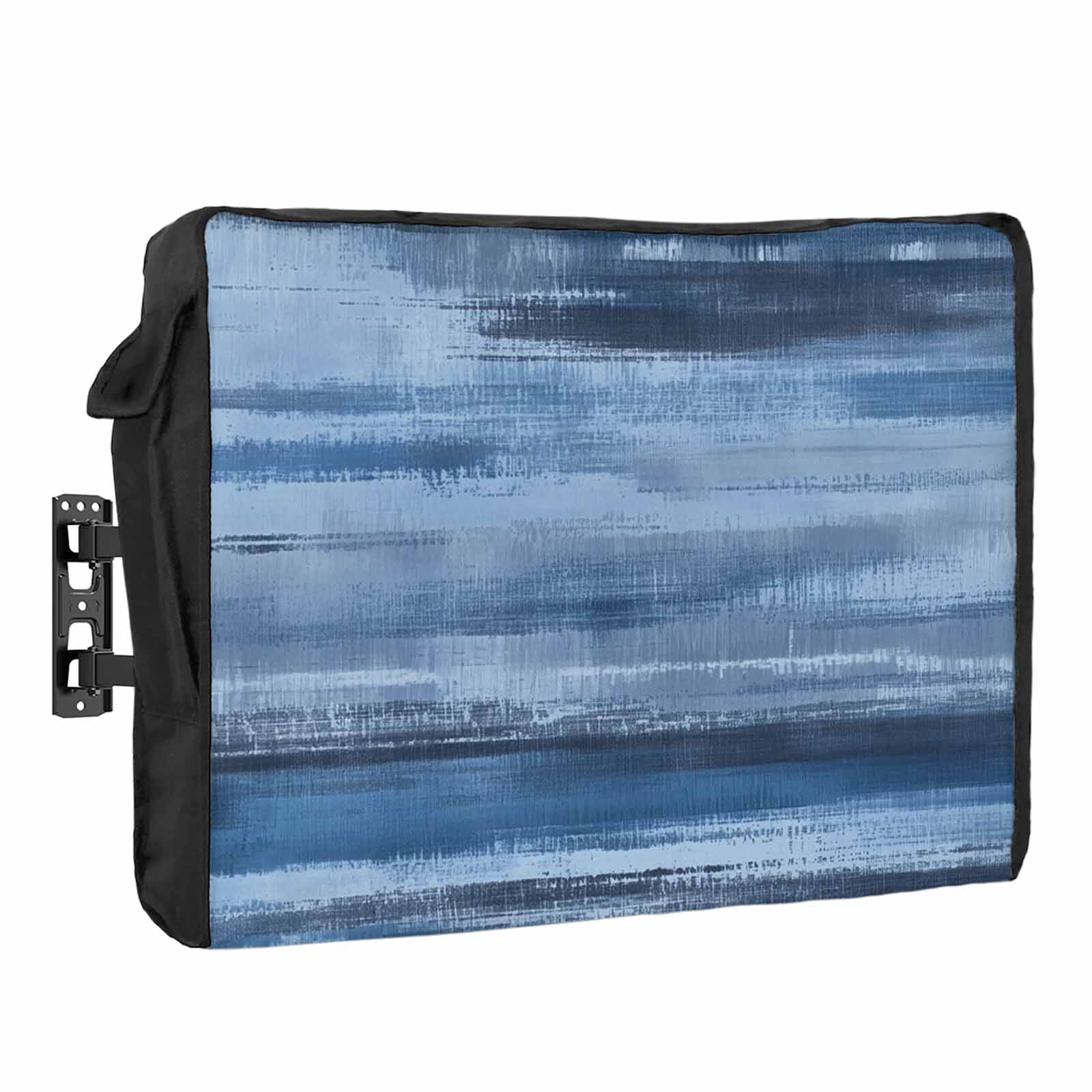 Navy Blue Paint Waterproof Outdoor TV Cover, Watercolor Abstract Blue ...