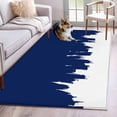 thumbnail image 1 of Navy Blue Painting Washable Area Rugs 4'x6', Abstract Art Blue Painting Low Pile Throw Living Room Rug Non-Slip Sturdy Edge Binding Carpet for Indoor Entryway Bedside Kitchen, 1 of 9