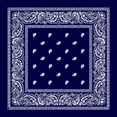 thumbnail image 1 of Navy Blue Paisley Bandana - Single Piece 22x22, 1 of 1
