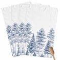 thumbnail image 1 of Navy Blue Pastoral Tree Kitchen Towel Dish Cloths Set of 4, Microfiber Soft Kitchen Hand Towels, Vintage Botanical Spring Absorbent Quick Drying Dishcloths 18 x 28 Inches, 1 of 8