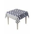 thumbnail image 1 of Navy Blue Pine Leaves Suqare Tablecloth - 54 x 54 Inch, Abstract Art Geometric Gray Plaid Waterproof & StainResistant Tablecloth, Washable Oil-proof Table Cover for Dining/Party/Wedding/Buffet, 1 of 9