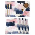 thumbnail image 1 of Navy Blue Pink Art Placemats Set of 12 Abstract Contemporary Luxury Place Mats Indoor Wipeable Table Mats Washable Cloth Dining Table Placemats for Kitchen Holiday Party Home Decor 13x19 Inch, 1 of 9