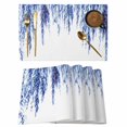thumbnail image 1 of Navy Blue Placemats Set of 6, Summer Botanical Leaves Watercolor Placemats for Dining Table, Place Mats for Kitchen Tabletop, Waterproof Wipeable Dining Table Mats Set, 1 of 9