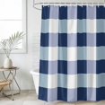 thumbnail image 1 of Navy Blue Plaid Waterproof Fabric Shower Curtain,Spring Farmhouse Buffalo Checkered Waterproof Fabric Shower Curtain for Bathroom Curtains Bathtubs Hotel Shower Curtains with 12 Hooks Standard 66x72, 1 of 8