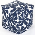 thumbnail image 1 of Majestic Home Goods Cube Pouf Plantation Navy, 1 of 6