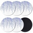thumbnail image 1 of Navy Blue Polka Dots Coasters Set of 6, Absorbent Coasters for Drinks, Vintage Abstract Art Watercolor Coaster for Desk Coffee Table Protection, Home Decor House Warming Gifts 4", 1 of 8