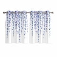 thumbnail image 1 of Navy Blue Polka Dots Kitchen Curtains Window Panels, Vintage Abstract Art Watercolor Insulated Window Treatment Curtain, Grommet Curtains for Bedroom/Living Room/Bathroom, 2 Piece 42"Wx54"L, 1 of 8