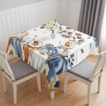 thumbnail image 1 of Navy Blue Pumpkin Fall Table Cloth Waterproof Tablecloths, Thanksgiving Maple Leaves Branches Tablecloth Dining Table Cover for Kitchen Party Tabletop Outdoor, Square Tablecloth 54x54 Inch, 1 of 9