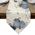 thumbnail image 1 of Navy Blue Pumpkin Fall Table Runner Linen Burlap Table Runner 90 Inches Long Thanksgiving Botanical Maple Leaf Dresser Scarves for Kitchen Island Coffee Dining Room Party Holiday Decoration 13"x90", 1 of 8