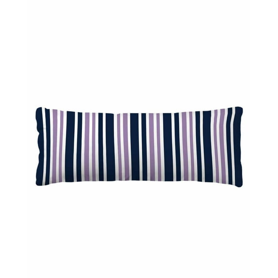 Navy Blue Purple Striped Body Pillow Cover 20 x 60 Inch Decorative Pillow Cover Modern Minimalist Ombre Lines Lumbar Pillowcase Seasonal Rectangle Cushion Case for Couch Sofa Bed Living Room