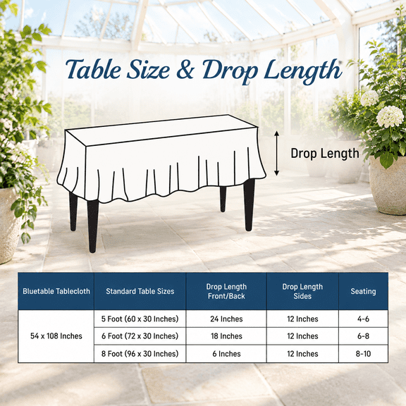 Navy Blue Rectangle 54" x 108" Disposable Plastic Tablecloth (12 Pack)