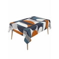 thumbnail image 1 of Navy Blue Rectangle Tablecloth, Middle Century Modern Geometric Abstract Art Waterproof & StainResistant Tablecloth, Washable Oil-proof Table Cover for Dining/Party/Wedding/Camping/Buffet 60x120 In, 1 of 9
