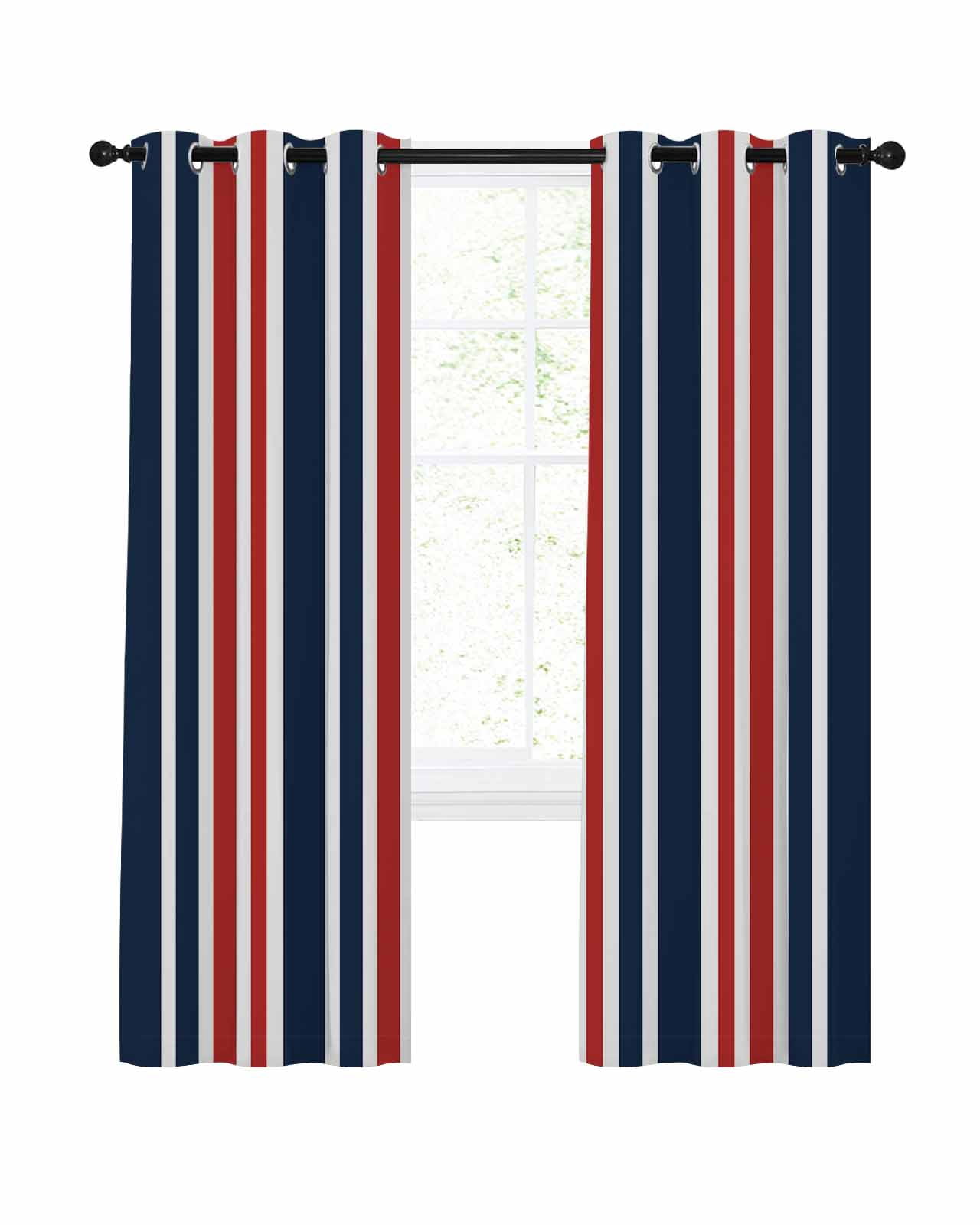 AWERT Blue Marble Abstract Blackout Curtains - Set Of 2 Thermal Insulated Panels, 42x63 Inches