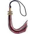 thumbnail image 1 of Endea Graduation Navy Blue/Red/White Mixed Color Graduation Tassel with Gold Date Drop, 1 of 11