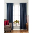 thumbnail image 1 of Navy Blue Rod Pocket  Velvet Curtain / Drape / Panel   - 60W x 84L - Piece, 1 of 2