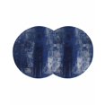 thumbnail image 1 of Navy Blue Round 15 Inch Placemats Set of 2, Retro Oil Painting Modern Abstract Art Aesthetics HeatResistant Non Slip Place Mats for Dining Table, Wipeable Braided Kitchen Table Mats for Housewarming, 1 of 9