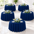 Navy Blue Round Tablecloths 90 Inch (fit 30-72 Tables) 6 Pack - Walmart.com