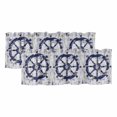 thumbnail image 1 of Navy Blue Rudder Coastal Curtain Valances for Windows, Kitchen Valance Window Treatments Panel 2 Pack, Nautical Beach Ocean Retro Rod Pocket Short Curtains for Bathroom Bedroom 60 x 18 Inch, 1 of 8