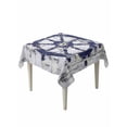 thumbnail image 1 of Navy Blue Rudder Coastal Table Cloth, Nautical Beach Ocean Retro Waterproof Tablecloth for Square Tables, Reusable Washable Fabric Table Cover for Restaurant Kitchen Dining Tables 60"x60", 1 of 6