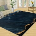 thumbnail image 1 of Navy Blue Rug, Modern Creativity Living Room Rug, Outdoor Rug Dirty Resistant Non Slip Washable Carpet for Bedroom Hotel Hardwood Floors Camping Rug 3x4ft, 1 of 6