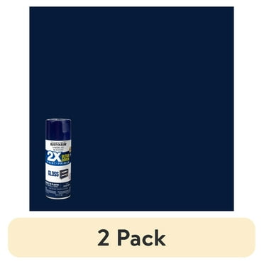 (2 pack) Navy Blue, Rust-Oleum American Accents 2X Ultra Cover Gloss Spray Paint- 12 oz