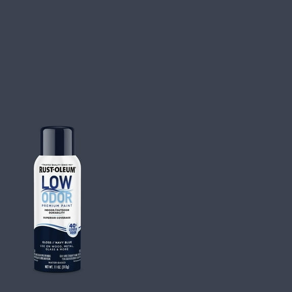 Navy Blue, Rust-Oleum Low Odor Premium Gloss Spray Paint- 11 oz