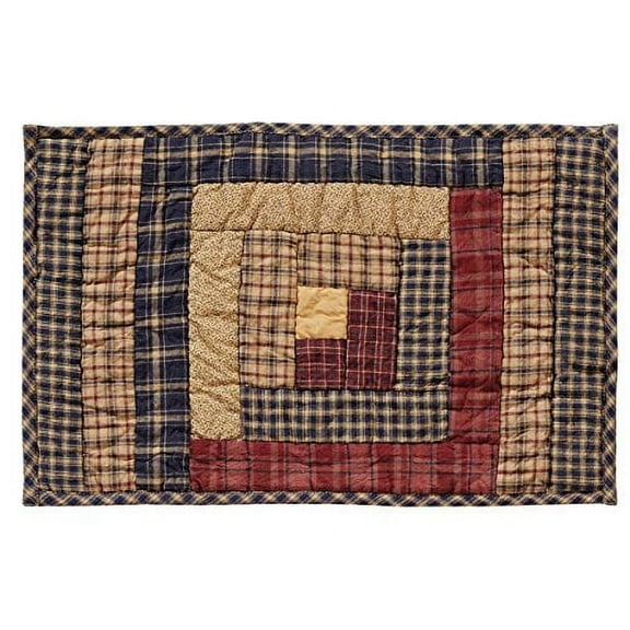 Navy Blue Rustic & Lodge Tabletop Kitchen Millsboro Cotton Hand Quilted Patchwork Rectangle Placemat Set of 6