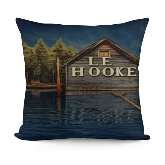 Navy Blue Sea Decor Pillow Covers Vintage Sea Lake House Decor Cushion Cover Lake House Gifts Farmhouse Decorative Square Pillowcases for Sofa Couch Patio