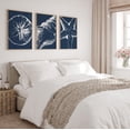 Shell Posster Blue Navy Blue Sea Shell Wall Art Print Set, Starfish Ocean Decor - Walmart.com
