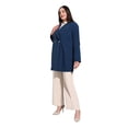 thumbnail image 1 of Navy Blue - Shawl Collar - Unlined - Plus Size Jacket - Alia, 1 of 5