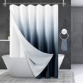 thumbnail image 1 of Navy Blue Shower Curtain with Liner Set Ombre Navy Blue and White Waffle Fabric Elegant Modern Heavy Duty Double Layers Hotel Style Decor Blue Shower Curtains for Bathroom, 72x72, 1 of 6