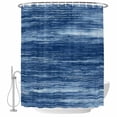 thumbnail image 1 of Navy Blue Shower Curtain Set - Extra Long 72" x 96" Washable Bathtub Curtain with 12 Hooks, Vintage Modern Abstract Art Ombre Waterproof Fabric Stall Shower Curtains for Bathroom/Bathtub Décor, 1 of 6