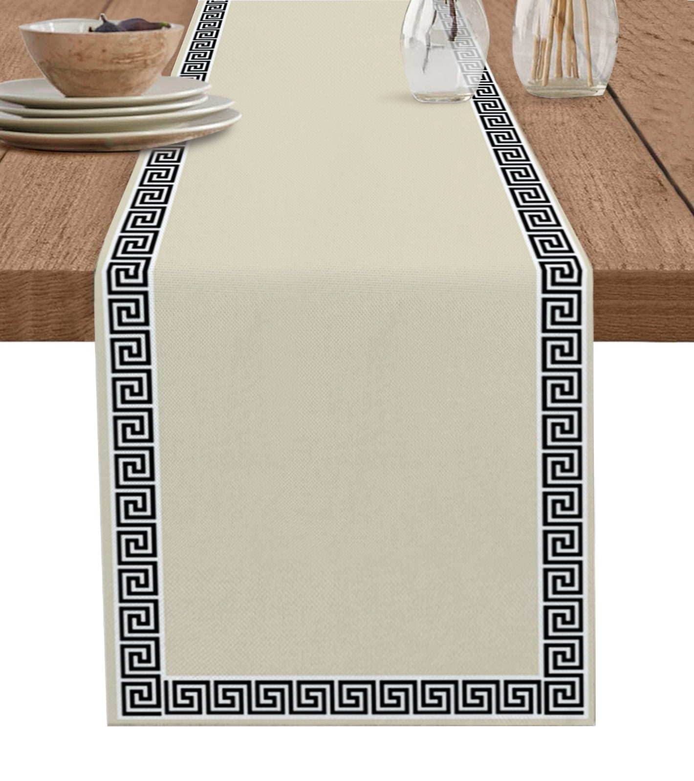 Navy Blue Simple Chinese Pattern Table Runner ration Home r Dinner ...