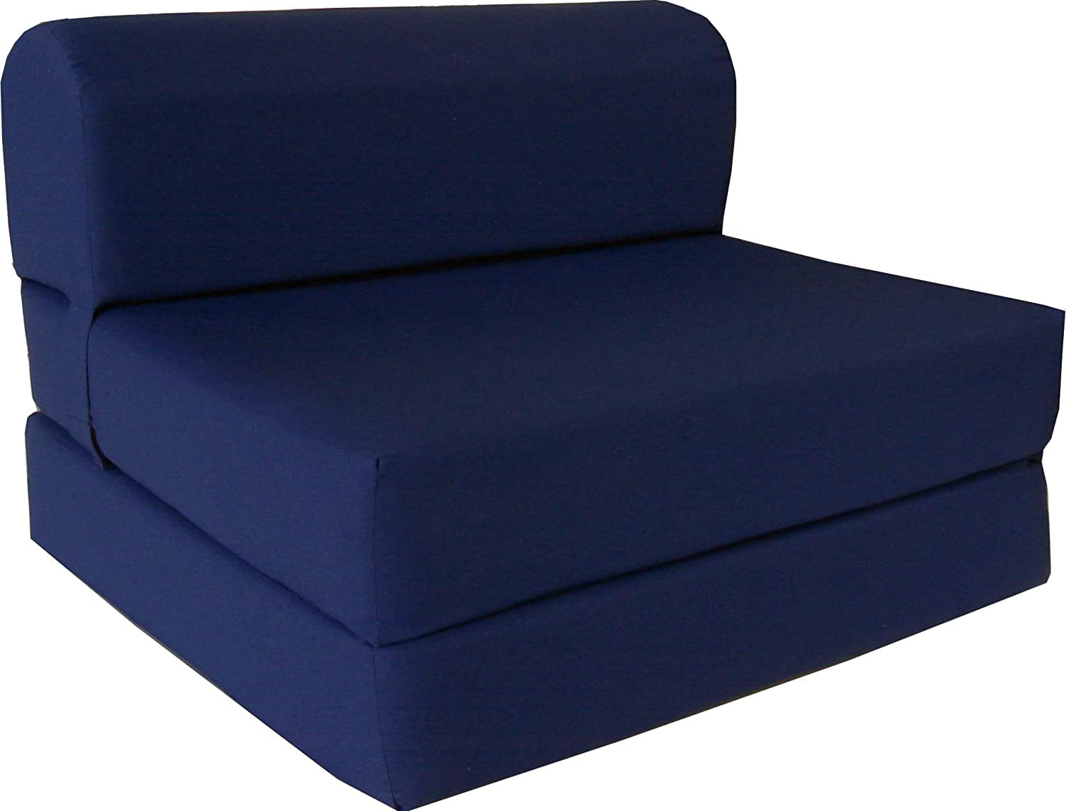 Navy Blue Sleeper Chair Folding Foam Bed, Studio Guest Beds, Sofa, High