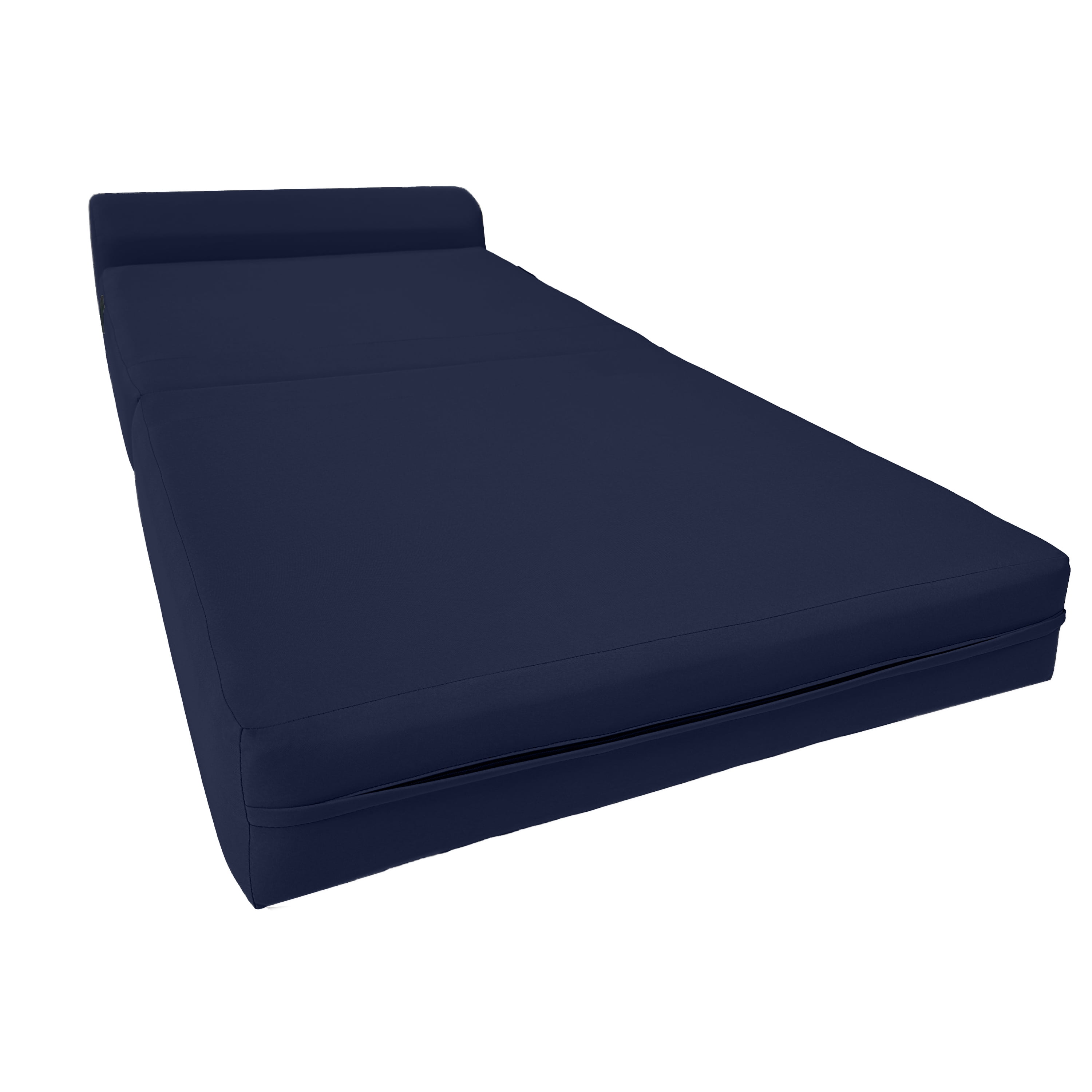 Navy Blue Sleeper Chair Folding Foam Beds, Portable Studio Sofa Guest