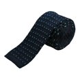 thumbnail image 1 of Navy Blue, Small Heart Dotted Men's Knit Tie, 1 of 1