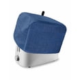 thumbnail image 1 of Navy Blue Small Toaster Cover 2 Slice, Kitchen Appliance Covers, Vintage Country Monochrome Farmhouse Toaster Oven Cover with Loop, Bread Machine Cover Polyester Dust Cover Protection, 1 of 4